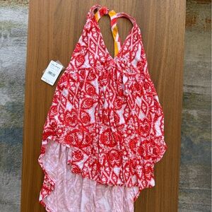 Free people Red and White Tank